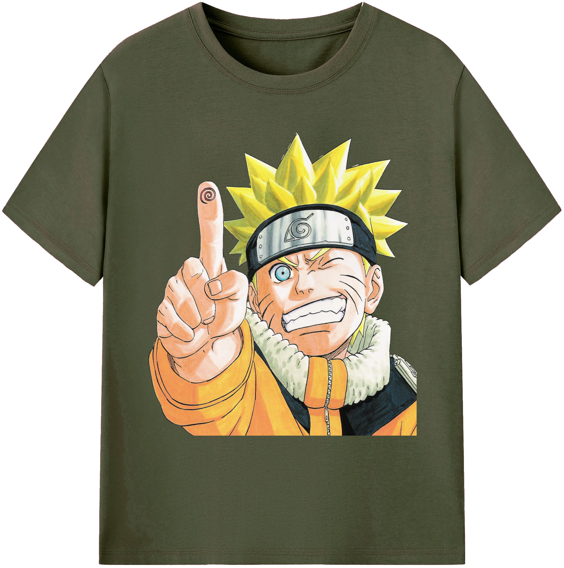 （画像用） NARUTO -ナルト- うずまき ナルト Uzumaki Naruto 綿100％ メンズ半袖Tシャツ｜肌触りやわらか＆通気性